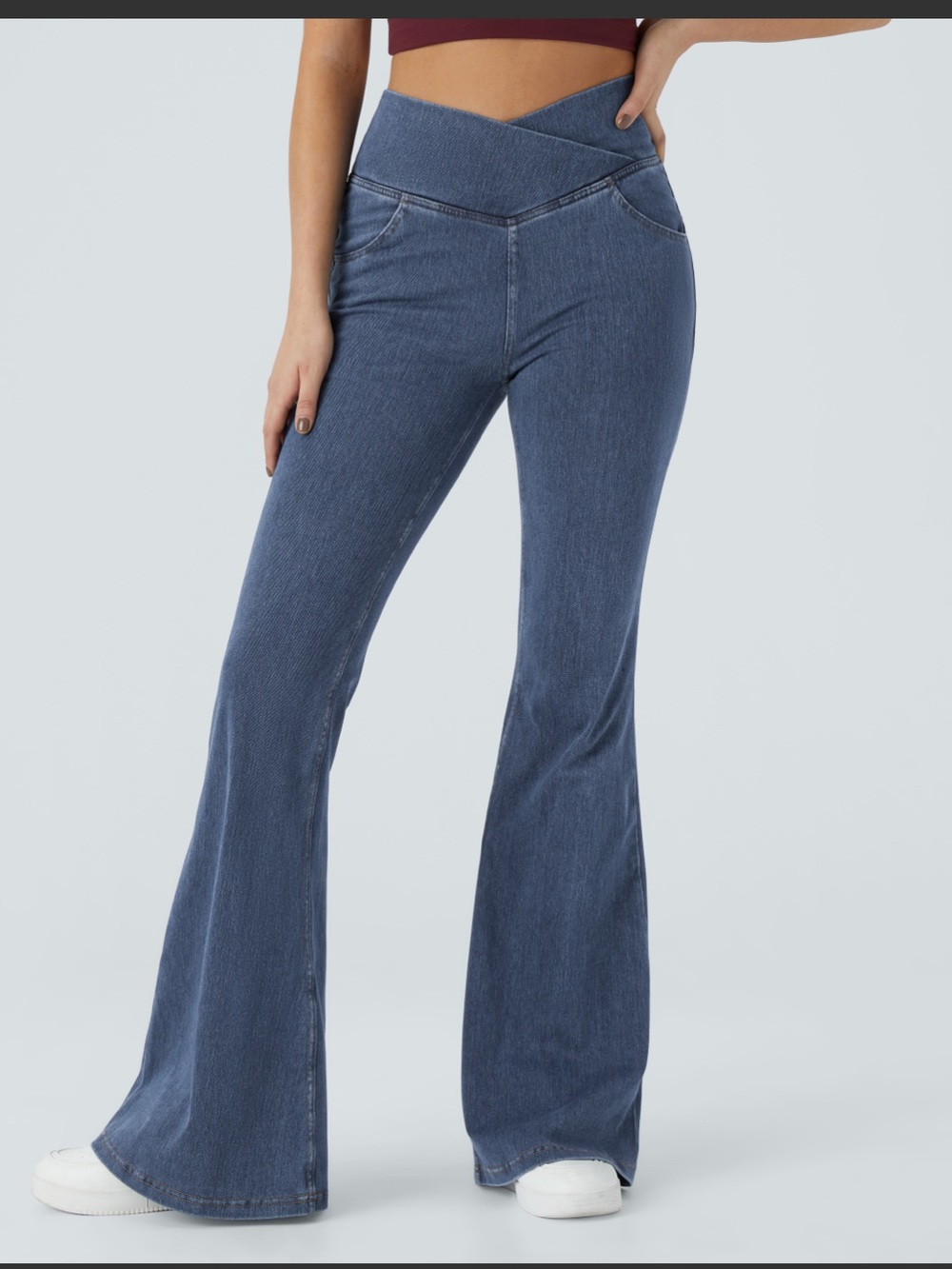NWT Halara Flex High Waisted Crossover
Pocket Washed Casual Jeans size M - Picture 6 of 8